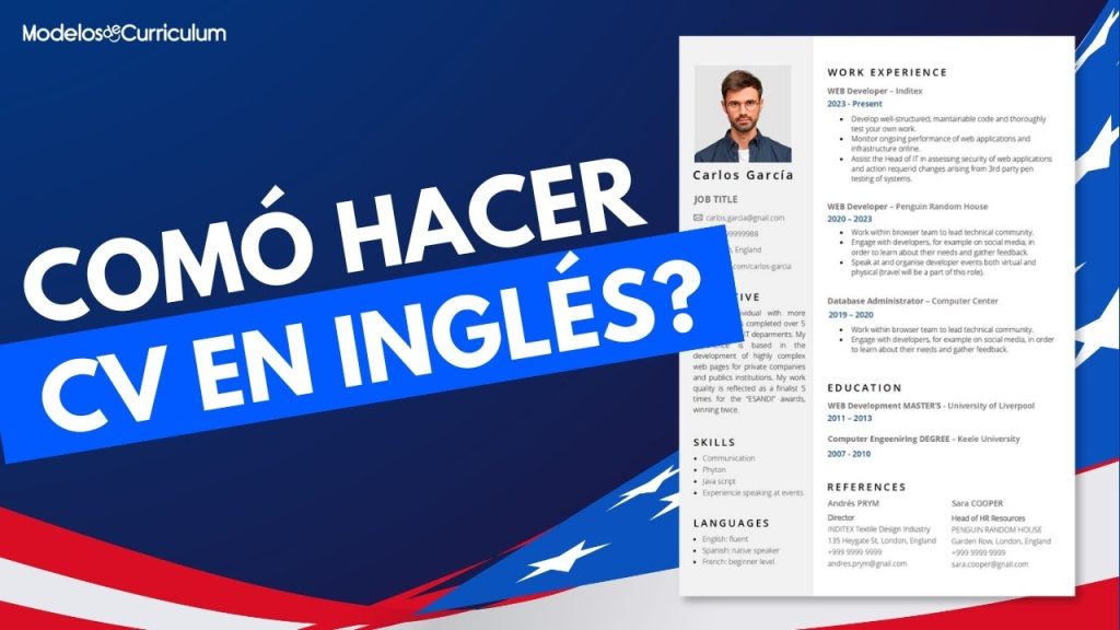 plantillas cv en ingles gratis