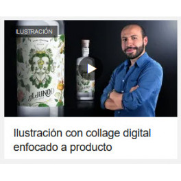 Ilustración con collage digital enfocado a producto Ilustración con collage digital enfocado a producto