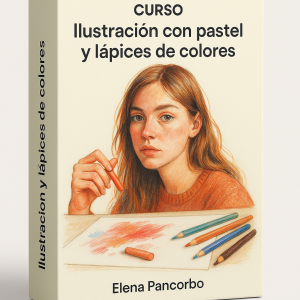 Ilustración con pastel y lápices de colores - Elena Pancorbo