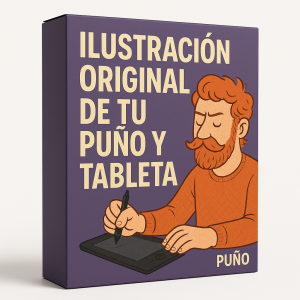 Ilustración Original de tu Puño y Tableta - Puño