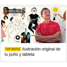 Ilustración Original de tu Puño y Tableta Ilustración Original de tu Puño y Tableta