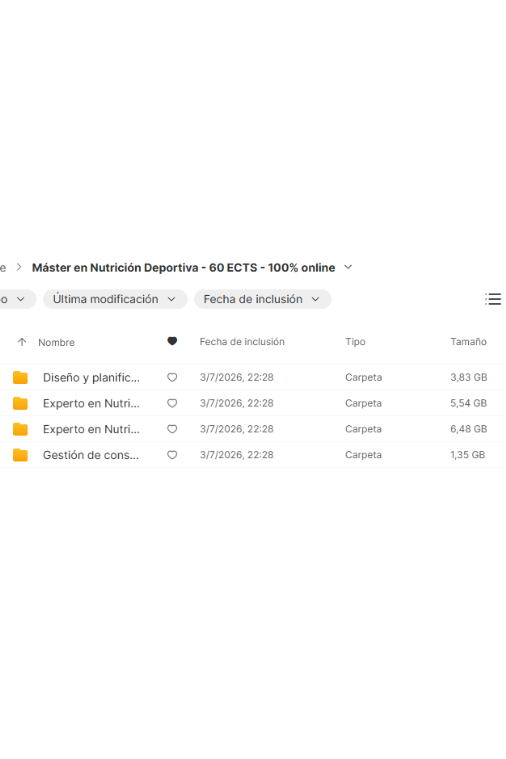 Máster en Nutrición Deportiva - 60 ECTS - 100% online - Imagen 7